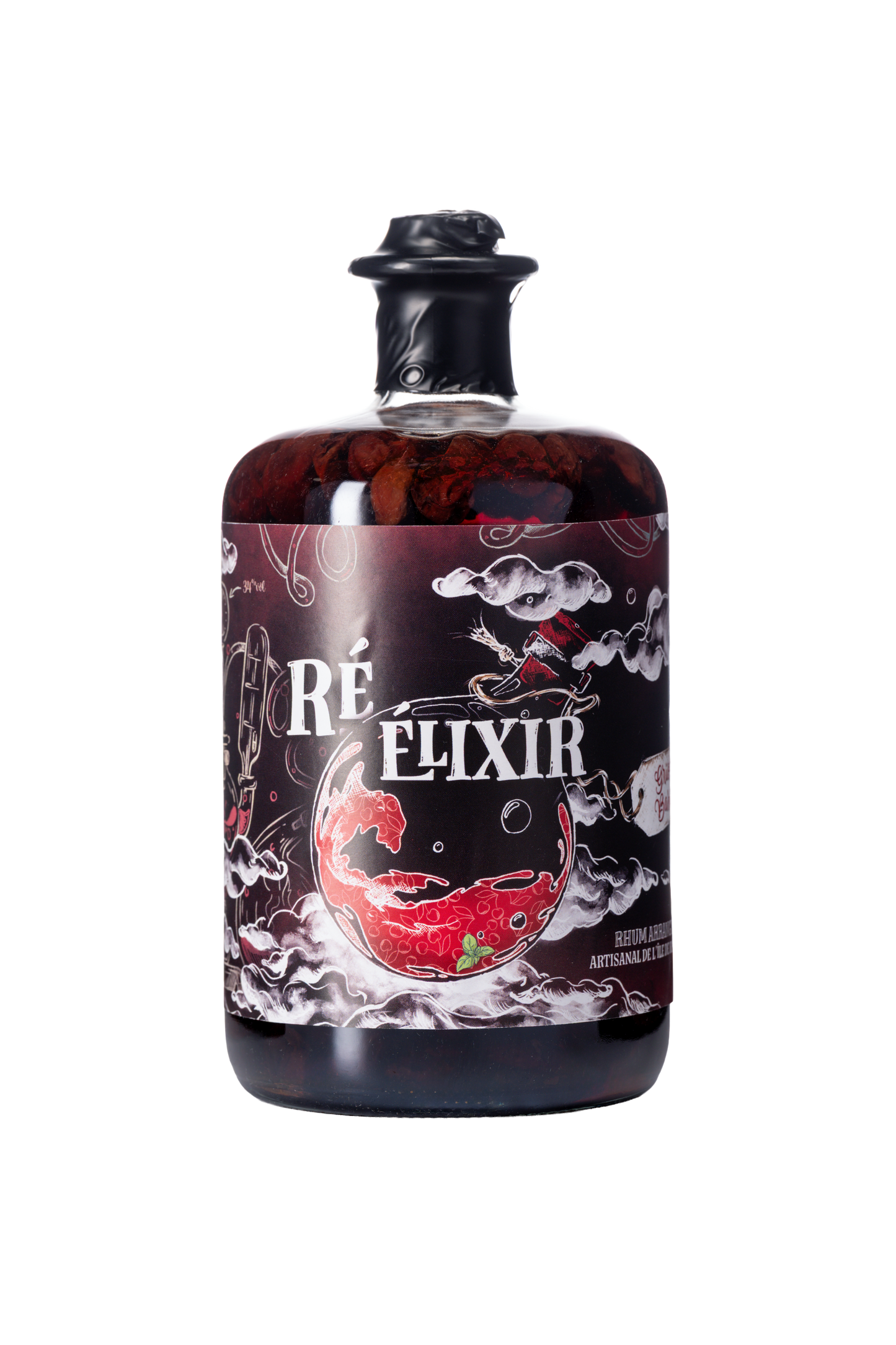 Rhum arrangé Griotte / Basilic - 35 cl